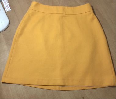 Юбка zara с высокой талией оранжевая