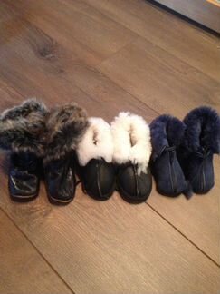 Меховые пинетки на грудничков до 1года