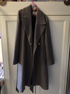 Пальто Stradivarius серое