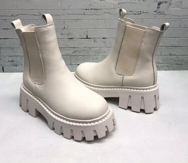 Зимние кожаные ботинки