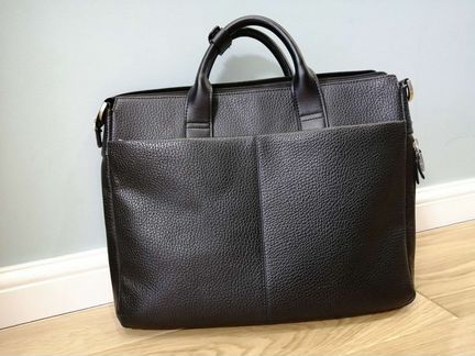 Сумка мужская кожаная Malgrado черная