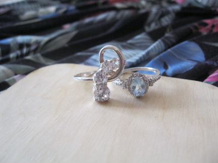 Кольца.Серебро 925.Эффектные