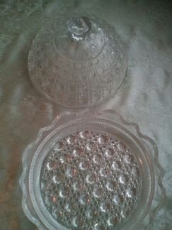 Масленка хрустальная