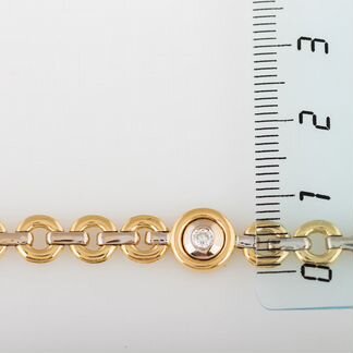 Цепь из жёлтого и белого золота с бриллиантами