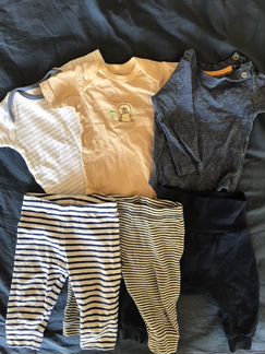 Боди и штанишки Next Mothercare 6шт 1-6мес