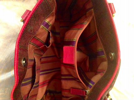 Кожаная сумка etro. Оригинал. В пакете и пыльнике