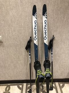 Детские беговые лыжи 130 с палками и ботинками 30