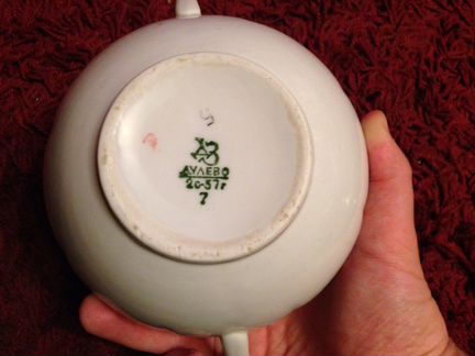 Антикварный фарфор Сахарница дулево
