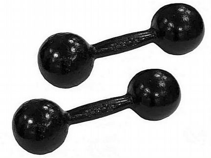 Гантели литые чугунные по 4 кг - (Новые)