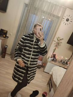 Шуба под шиншиллу экомех искусственная женская