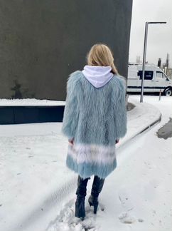 Шуба вязаная натуральная