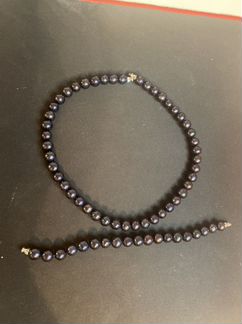 Бусы и браслет из искусственного жемчуга