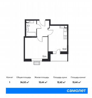 1-к квартира, 36.5 м², 10/13 эт.