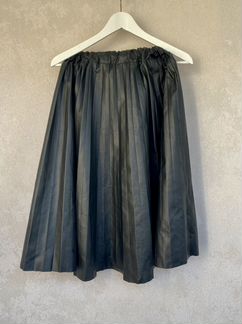 Плиссированная юбка из экокожи
