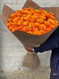 Букет оранжевых роз