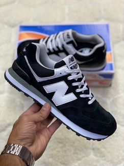 Кроссовки New Balance 574 замшевые черные