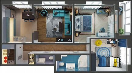 3-к квартира, 90.5 м², 15/20 эт.