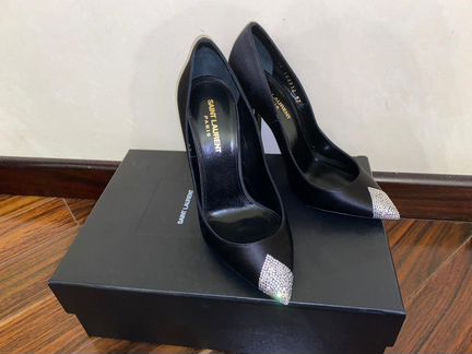 Туфли Saint Laurent Tower Crystal Cap Toe