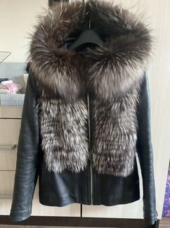 Куртка кожаная натуральная женская с мехом