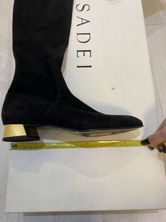 Новые Замшевые сапоги чулки Casadei