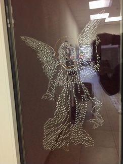 Стеклопакет с кристаллами Swarovski