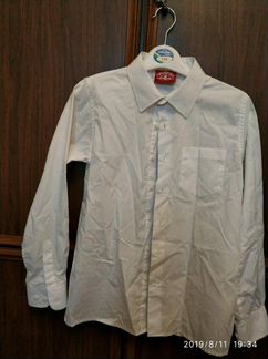 Рубашка белая школьная р.134