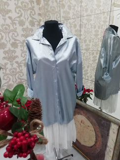 Новая рубашка вискоза Италия 48