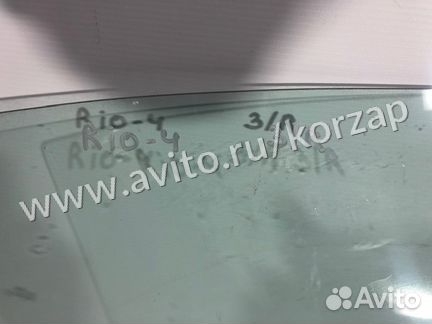 Стекло задней правой двери (седан) Kia Rio 4 FB