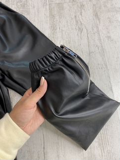 Джоггеры Saint Laurent эко кожа