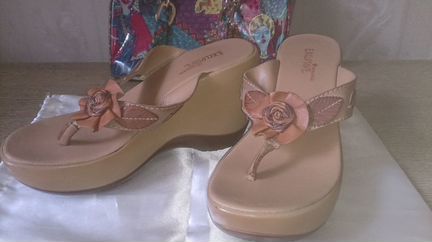 Сабо на платформе, натуральная кожа