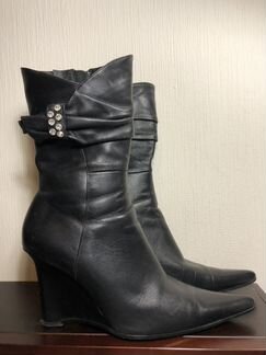 Сапоги женские кожаные