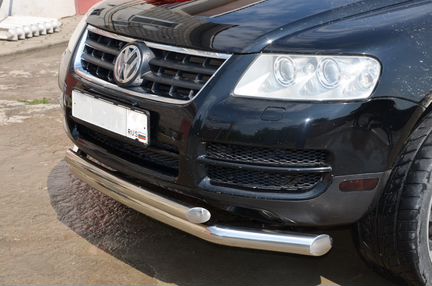 Защита переднего бампера нерж. Volkswagen Touareg