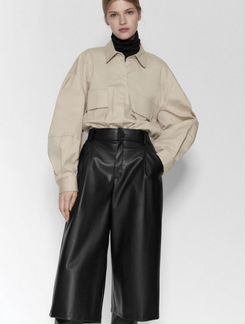 Кожаные брюки женские zara