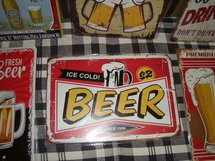Жестяные пивные таблички 23х30