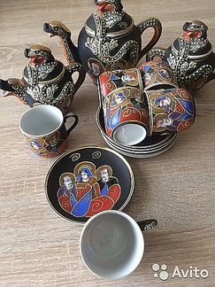 Сервис кофейный, фарфор, Япония, 15 пр