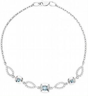 Серебряный браслет Sunlight с топазами и фианитами