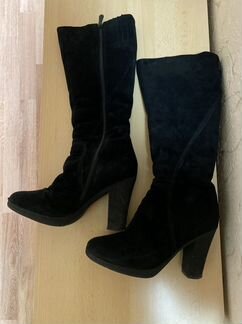 Зимние Сапоги замшевые (полный мех)