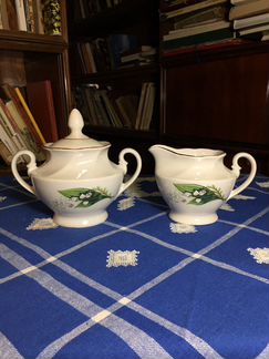 Сервиз кофейный чайный Рига фарфор винтаж