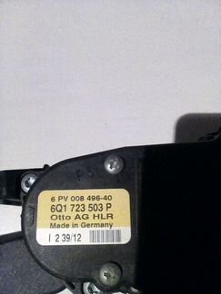 6Q1723503P электронная педаль газа Volkswagen Polo
