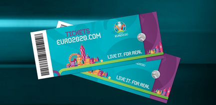 2 билета на Евро 2020 / Евро 2021 Бельгия-Россия