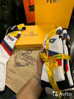 Высокие Носки Fendi Roma хлопок