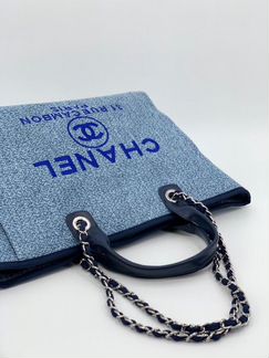Сумка Shopping Chanel большая голубая