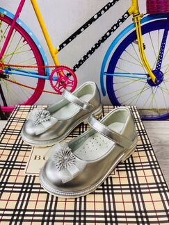 Туфли для девочки капитошка серебристые