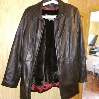 Куртка кожаная рр 46, подкладке тёплый отстегивает