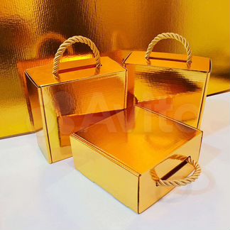 Коробка из золотого картона