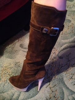 Замшевые сапоги