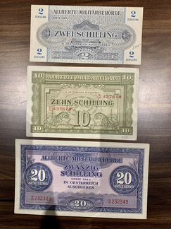 Банкнота 2 шиллинга 1944 год. Оккупация Австрии
