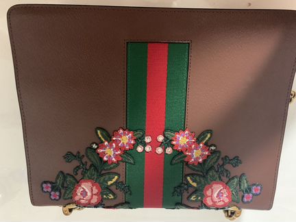 Сумка Gucci Brown Dionysus Embroidered Leather