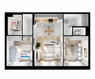 2-к квартира, 56.5 м², 26/33 эт.