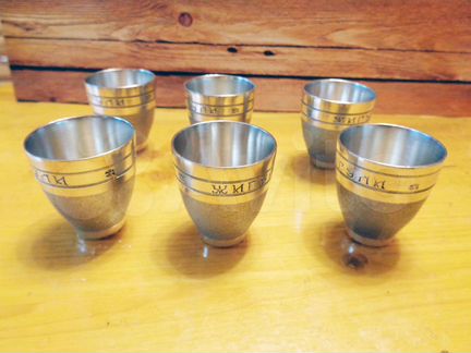 Стопки мельхиор/позолота, винтаж СССР